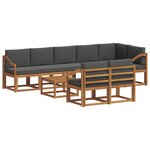 vidaXL Ensemble de canapés d'extérieur 9 pc Naturel et Anthracite