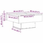 vidaXL Braise Marron 80 x 80 x 40 cm Acier résistant aux intempéries