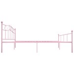 vidaXL Cadre de lit Rose Métal 200x200 cm