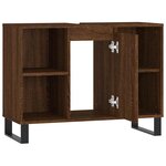 vidaXL Armoire salle de bain chêne marron 80x33x60cm bois d'ingénierie