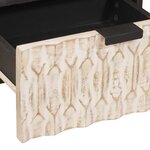 vidaXL Cabinet de chevet avec tiroir 2 Pièces Blanc 40 x 33 x 46 cm