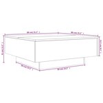 vidaXL Table basse gris béton 80x80x31 cm bois d'ingénierie