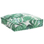 vidaXL Coussins de palette pour siège  2 pièces  motif de feuilles  40 x 40 x 8 cm  tissu Oxford.