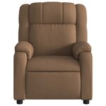vidaXL Fauteuil inclinable électrique Marron Tissu