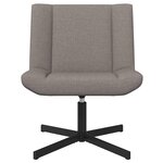 vidaXL Chaise d'appoint Taupe Tissu  Base en métal Standard Ergonomique
