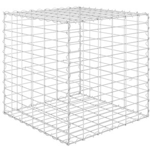 vidaXL Lit surélevé cube à gabion Fil d'acier 60x60x60 cm