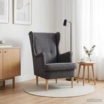 vidaXL Fauteuil Gris foncé ARES