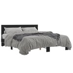 vidaXL Cadre de lit sans matelas noir 160x200 cm