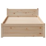 vidaXL Cadre de lit sans matelas 90x190 cm bois de pin massif