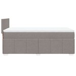 vidaXL Sommier à lattes de lit avec matelas Taupe 100x200 cm Tissu