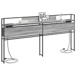 vidaXL Tête de lit de rangement Sonoma gris 200 cm Bois d'ingénierie