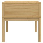 vidaXL Table de chevet FLORO marron cire 55x55x54 cm pin massif