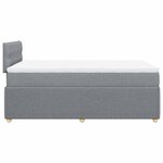 vidaXL Sommier à lattes de lit et matelas gris clair 120x190 cm tissu
