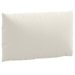 vidaXL Coussins de palette lot de 2 crème mélangé tissu