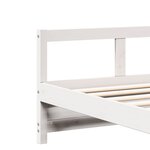 vidaXL Lit de jour sans matelas blanc 90x200 cm bois de pin massif