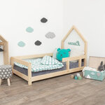 Lit cabane enfant POPPI 120 x 180 verni 1