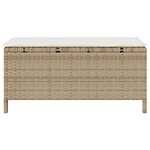 vidaXL Ensemble de salle à manger de jardin 3 pièces avec coussins beige poly rattan et acacia