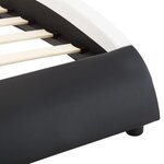 vidaXL Cadre de lit avec LED Noir et blanc Similicuir 180 x 200 cm