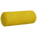 vidaXL Coussins d'accent 2 Pièces Jaune Ø 15 x 40 cm