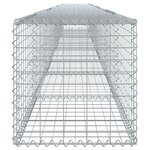 vidaXL Panier gabion avec couvercle 800x50x50 cm fer galvanisé