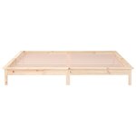 vidaXL Cadre de lit à LED sans matelas 140x190 cm bois massif
