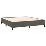 vidaXL Cadre de lit sans matelas gris foncé 180x200 cm velours