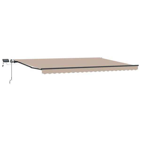 vidaXL Auvent Rétractable Beige 500 ×300 cm tissu