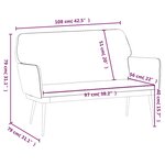 vidaXL Banc Crème 108x79x79 cm Velours