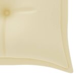vidaXL Banc Batavia avec coussin crème 150 cm Bois de teck massif
