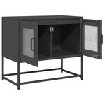 vidaXL Meuble TV noir 68x39x60 5 cm acier laminé à froid