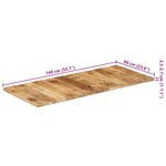 vidaXL Dessus de table bois de manguier solide 25-27 mm 140x60 cm