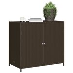 vidaXL Armoire de rangement de jardin marron 83x45x76cm résine tressée