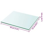 vidaXL Panneaux d'étagère 2 Pièces Verre Transparent 30 x 25 cm