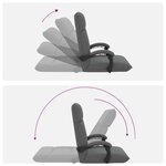 vidaXL Fauteuil de sol ajustable Gris foncé Tissu