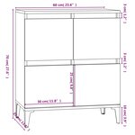 vidaXL Buffet Chêne marron 60x35x70 cm Bois d'ingénierie