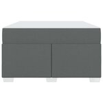 vidaXL Cadre de lit avec matelas Gris foncé 120 x 200 cm tissu