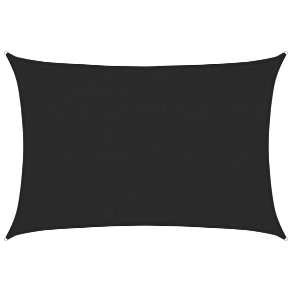 vidaXL Voile d'ombrage 160 g/m² Noir 3x4 5 m PEHD