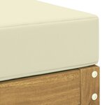 vidaXL Ensemble de canapés d'extérieur Blanc et crème 115 x 43 x 45 cm