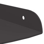 vidaXL Étagère Flottante d'Angle 2 pc Noir 15 x 15 x 2 cm