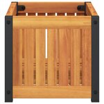 vidaXL Jardinière 45x30x27 5 cm bois massif d'acacia et acier