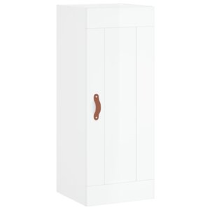 vidaXL Armoire murale blanc brillant 34 5x34x90 cm bois d'ingénierie