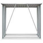 vidaXL Abri de stockage de bois Acier galvanisé 163x83x154 cm Gris