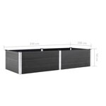 vidaXL Lit surélevé de jardin 250x100x54 cm WPC Gris