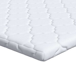 vidaXL Surmatelas en Coco Blanc 90 x 200 cm Tissu jacquard