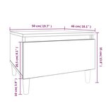 vidaXL Tables d'appoint 2 Pièces Noir 50x46x35 cm Bois d'ingénierie