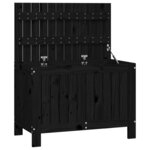 vidaXL Boîte de rangement de jardin Noir 76x42 5x54 cm Bois massif pin