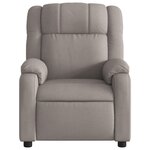vidaXL Fauteuil inclinable Taupe Tissu