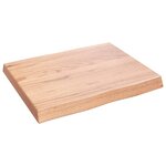 vidaXL Dessus de table bois massif traité bordure assortie