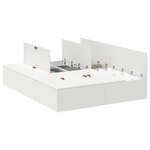 vidaXL Cadre de lit avec rangement avec stockage Blanc 150 x 200 cm