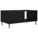 vidaXL Table basse Noir 90 x 50 x 40 cm Bois d'ingénierie